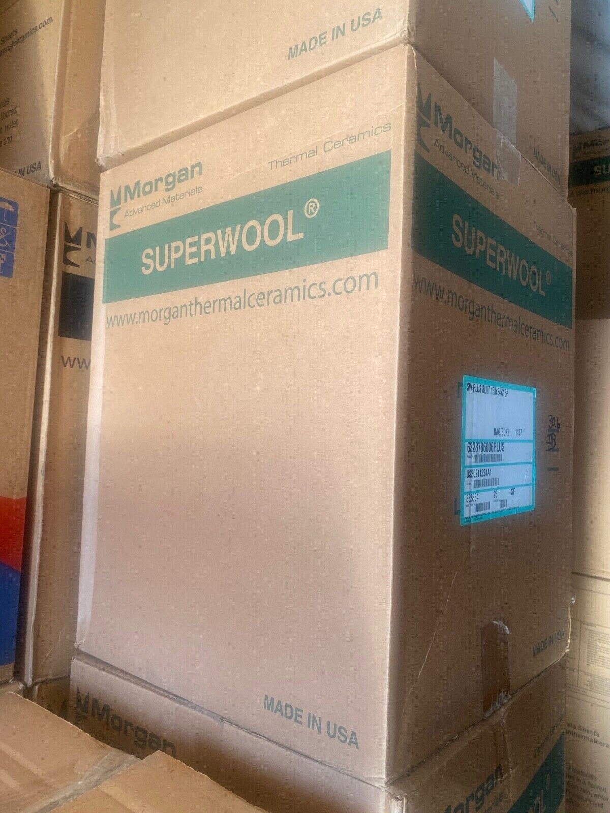 2" SuperWool Plus 12x24" Ceramic Fiber Blanket ALTERNATIVE Thermal Ceramic 2192F