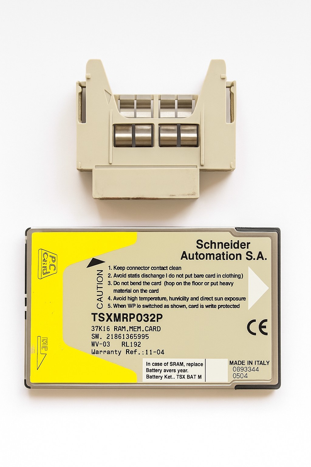 SCHNEIDER AUTOMATION S.A. TSXMRP032P MEMORY CARD 32K16 RAM