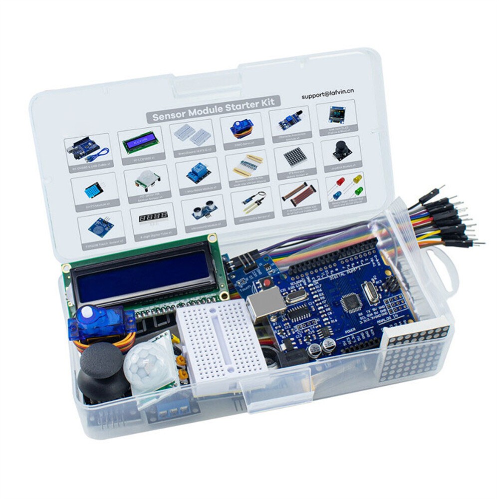 Sensor Module Starter Learning Kit For Arduino R3 Improved Development Board;