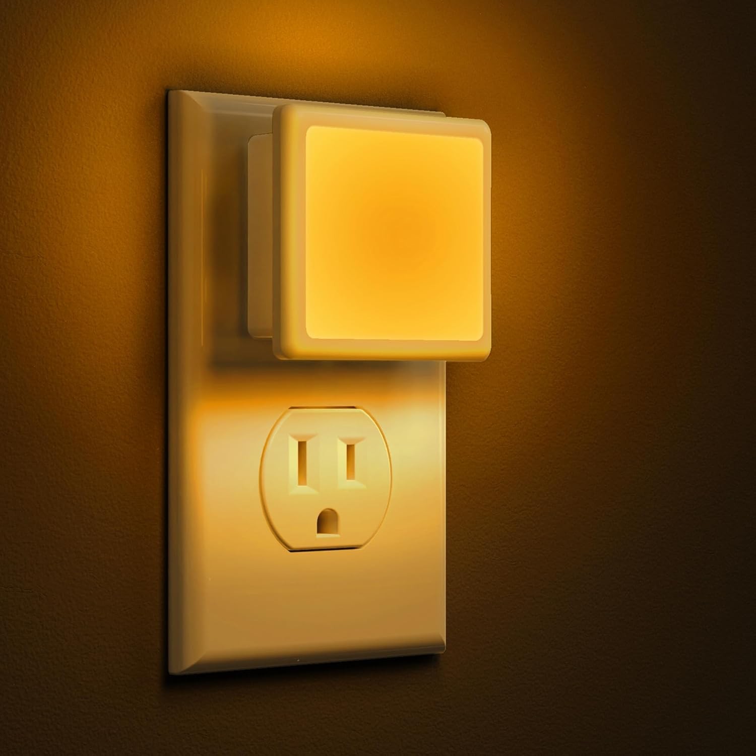 L LOHAS LED Night Lights Plug into Wall 2-Pack, 0.3W Plug in Night Light, Dusk t