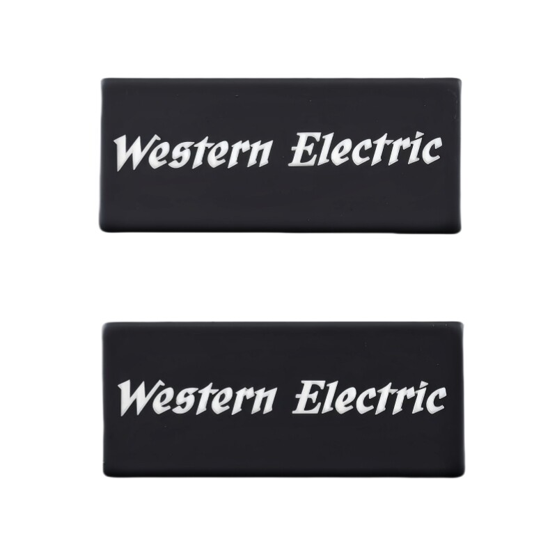 Western Electric logo badge replacement Aluminum 36mm(1.41")X16mm(0.62”）