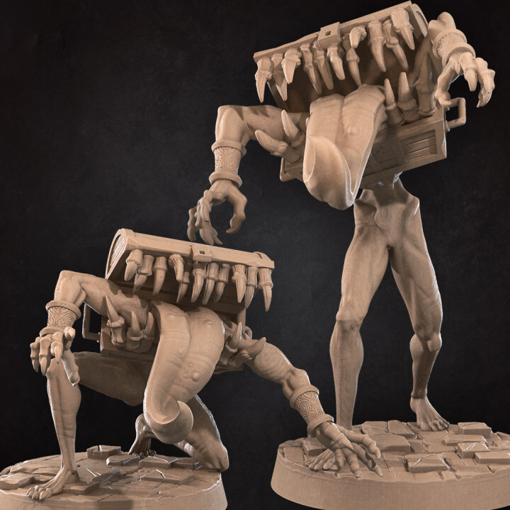 Mimic Duo - Bite the Bullet - 32mm Fantasy D&D Miniature