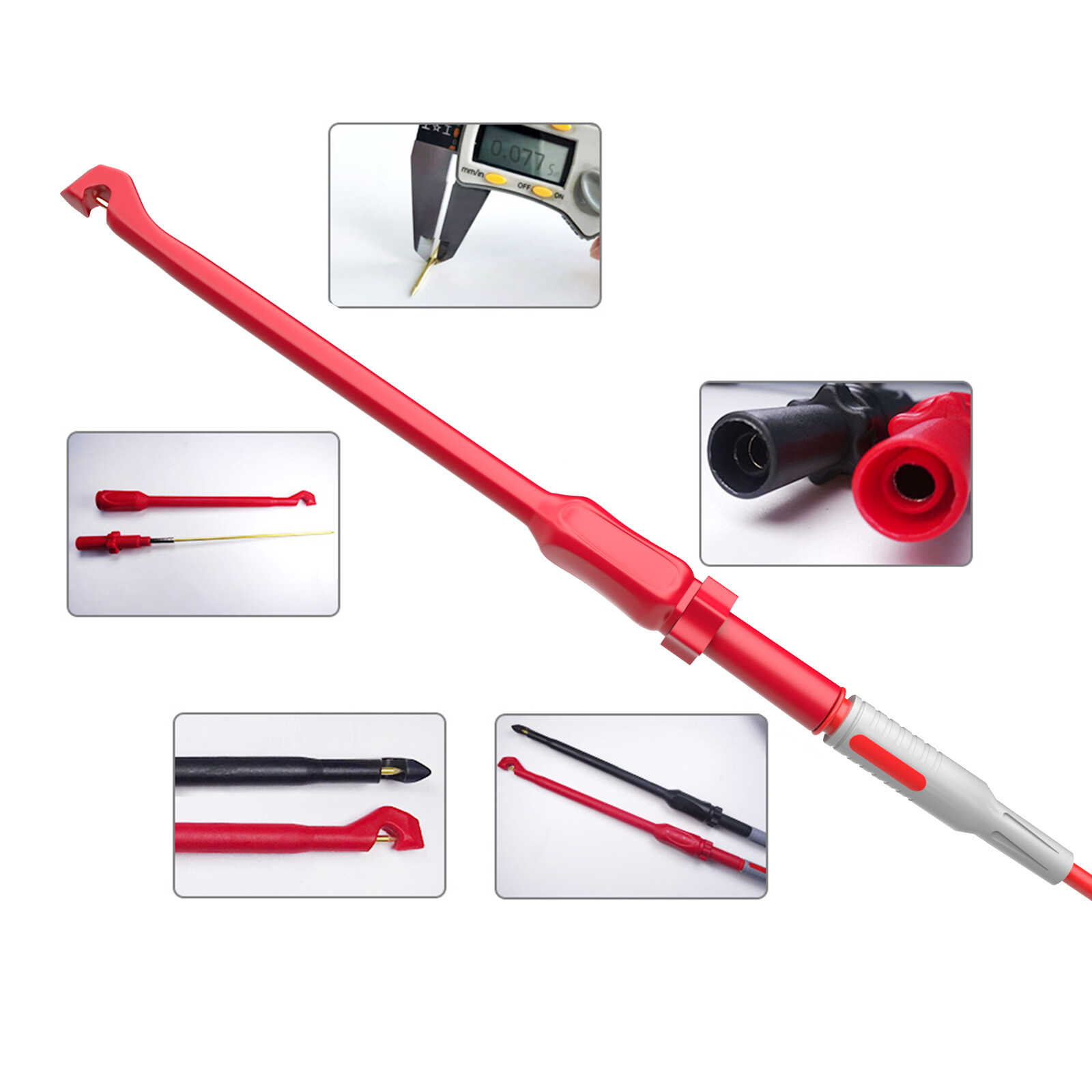 Multimeter Test Leads Kit with Wire-Piercing Probe Alligator Clip Mini Grabber