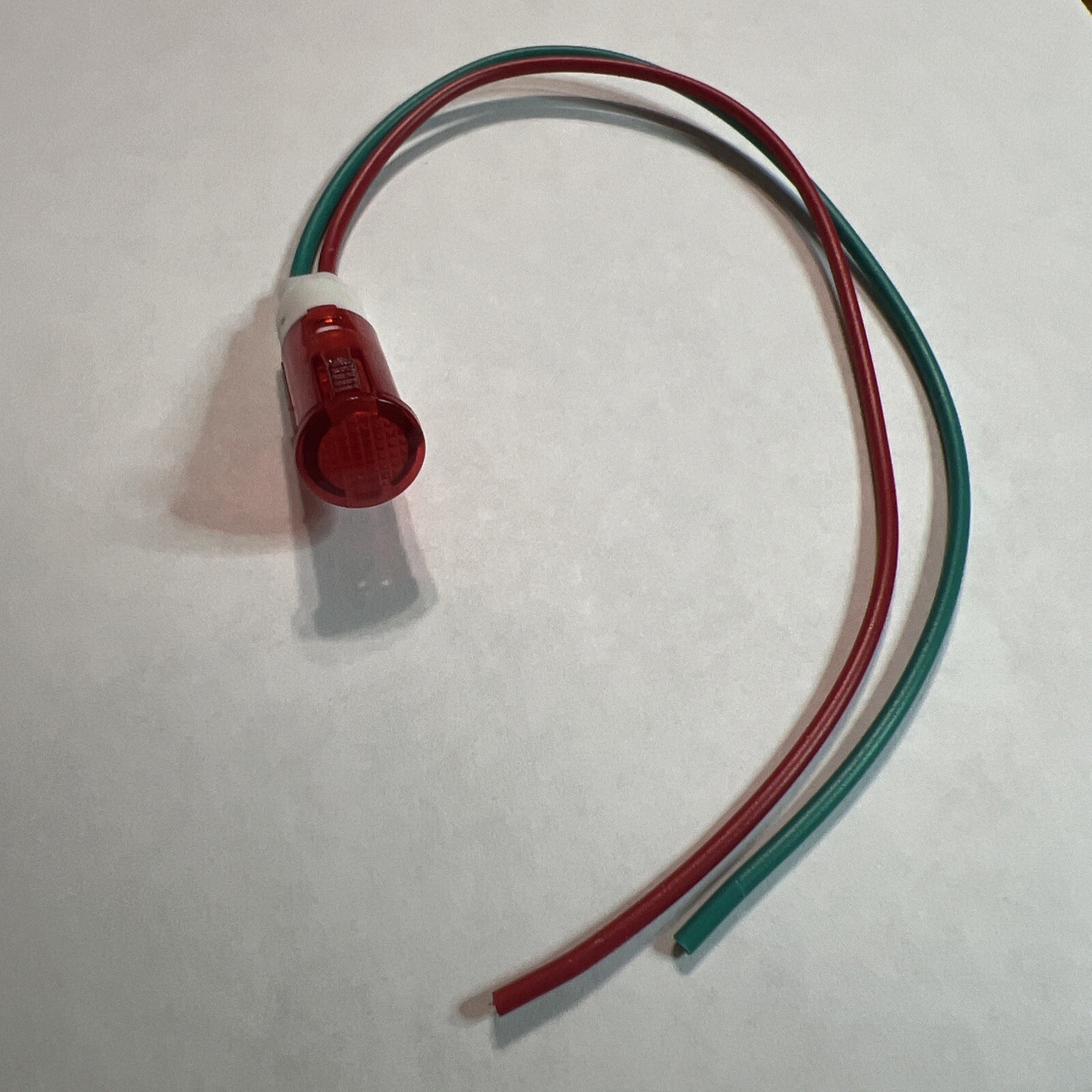 12 volt AC/ DC Waterproof Low-Profile Red LED Indicator Light 3/8” Panel Hole