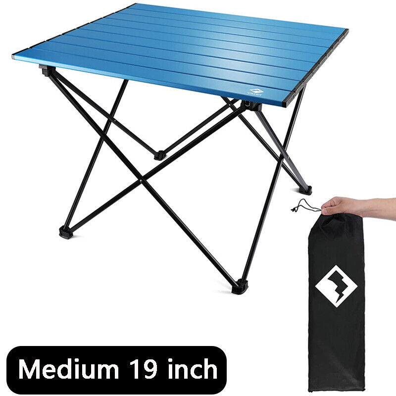 VILLEY 19" Folding Beach Table Portable Camping Side Table Ultralight Aluminum