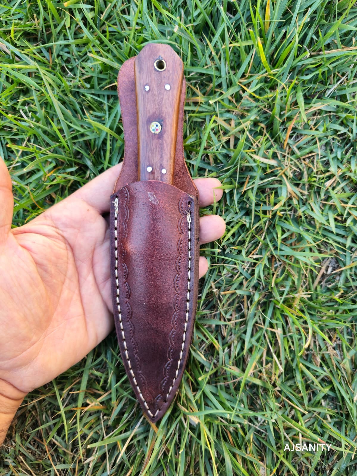 Handmade Forged Steel Double Edge Dagger Hunting Knife -Throwing
