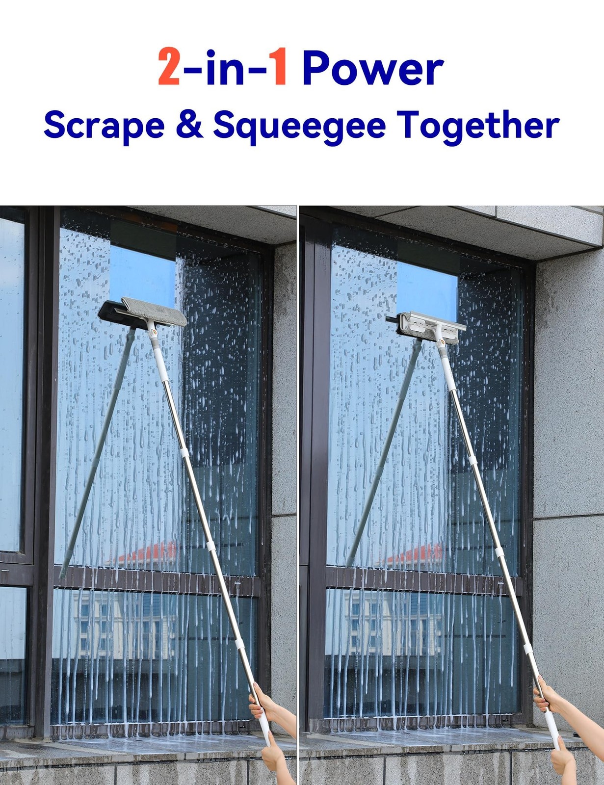CTIME 80" Window Washing Kit with Extension Pole : Professional Window Cleane...