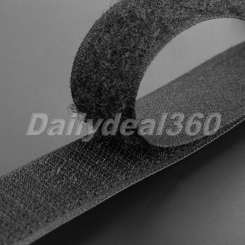 25m Hook and Loop Tape 2/2.5cm Width Sew-On Craft Fastener Tape White/Black