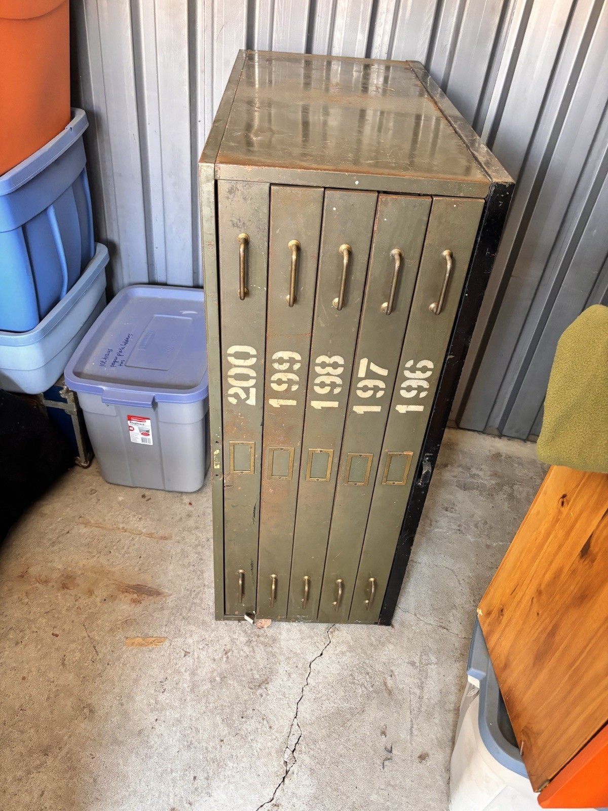 Vintage Metal Flat File Filing Cabinet, 5-Drawer Multi-Drawer Storage