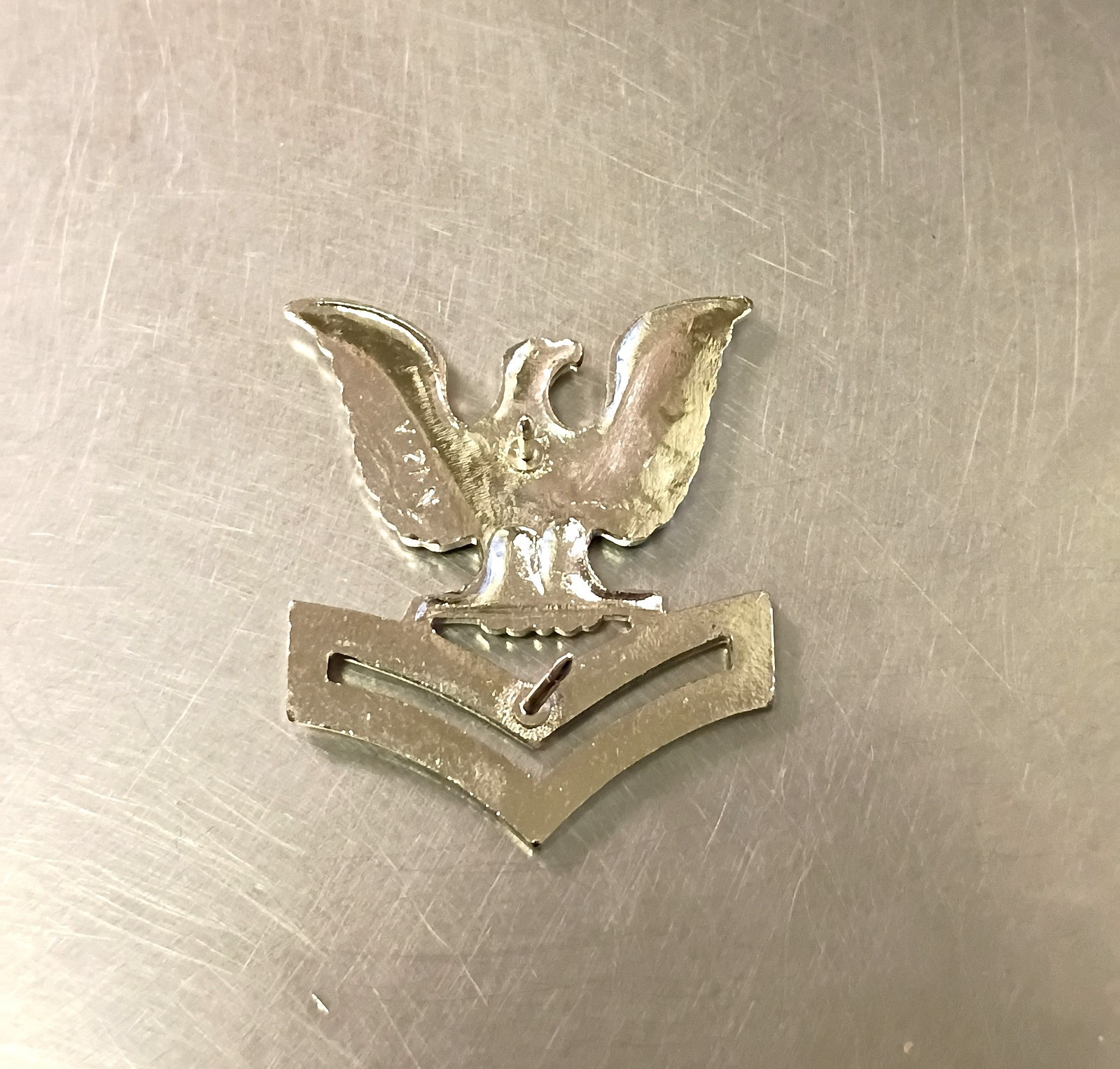 US Navy USN E-5 Petty Officer Second Class Cap Device Silver (#1)