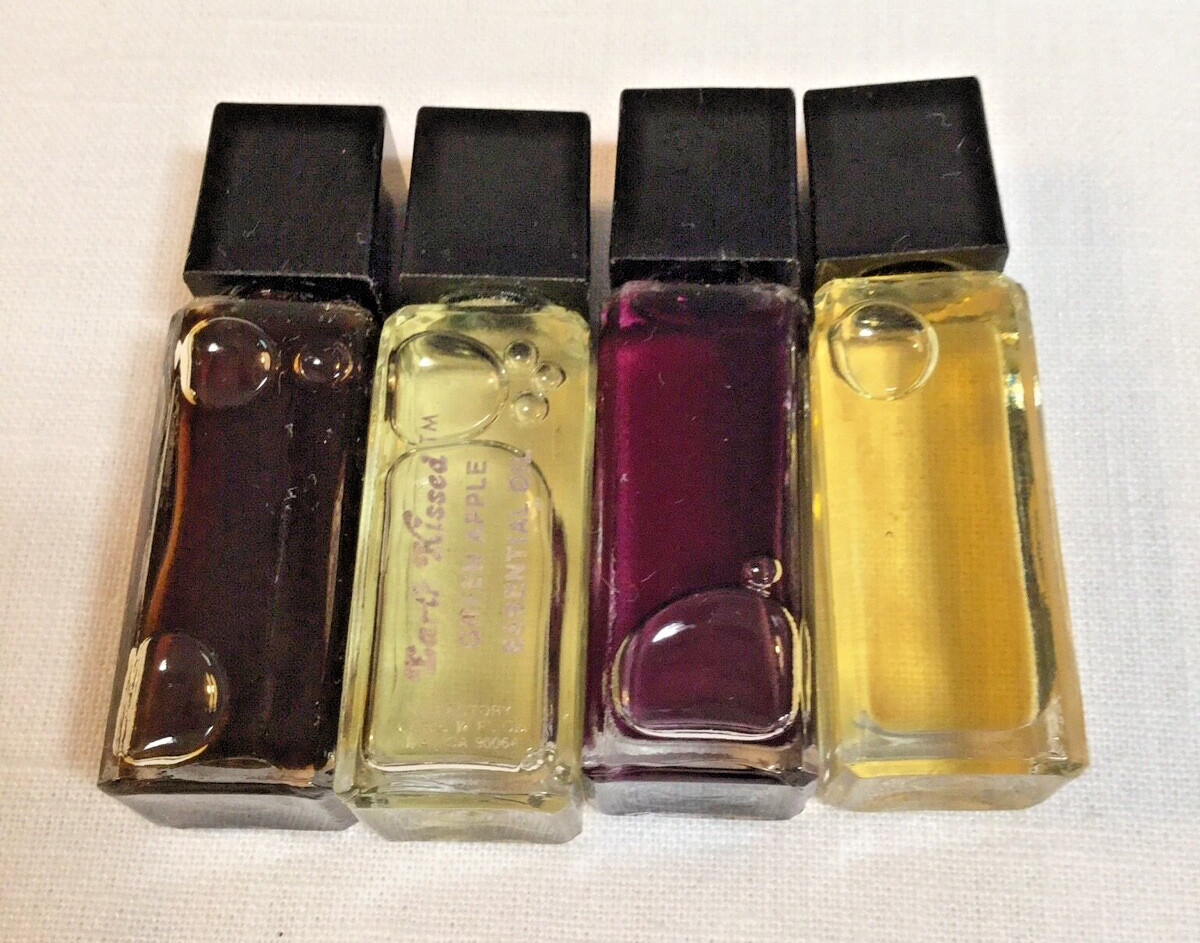 Olfactory Corp Lot 4 Green Apple Desert Rain Violet Shalimar Musk Vtg 73 Unused