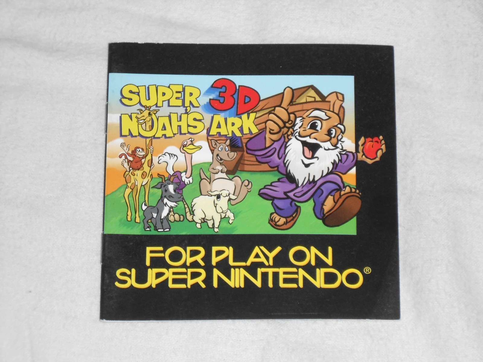 Super 3D Noah's Ark Super Nintendo INSTRUCTION BOOKLET SNES Manual Only noah