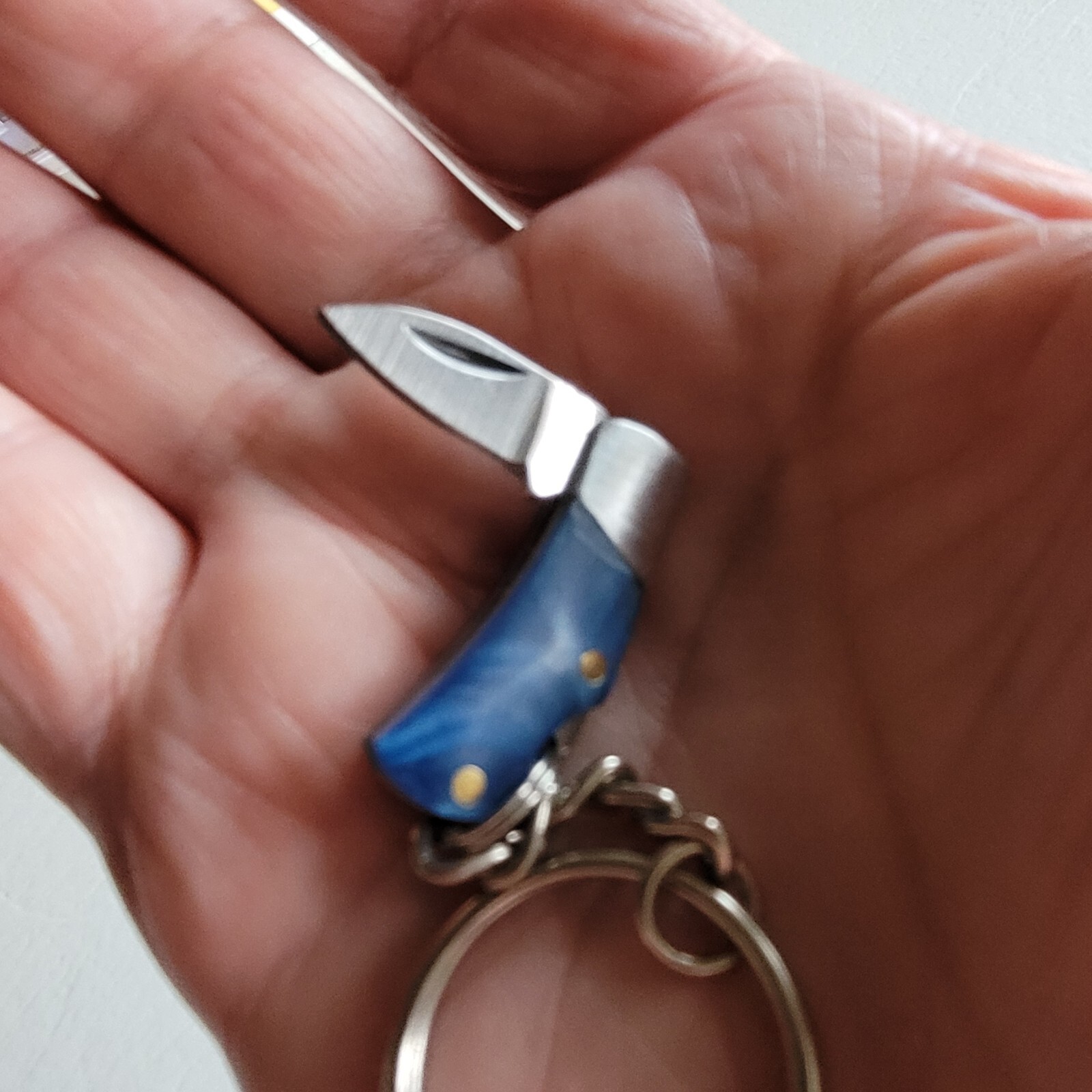 World's Smallest Working Pocket Knife Tiny Miniature REAL Blade Keychain Key New