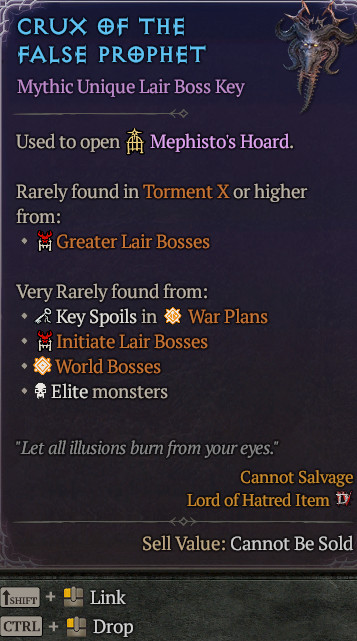 30x Crux of the False Prophet Diablo 4 Season 14 S14
