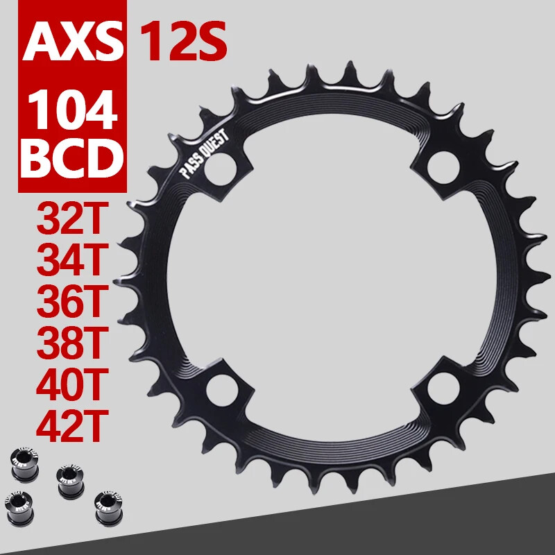 104 BCD Narrow Wide Chainring 32T-42T for 12 Speed MTB Bicycle Accessories