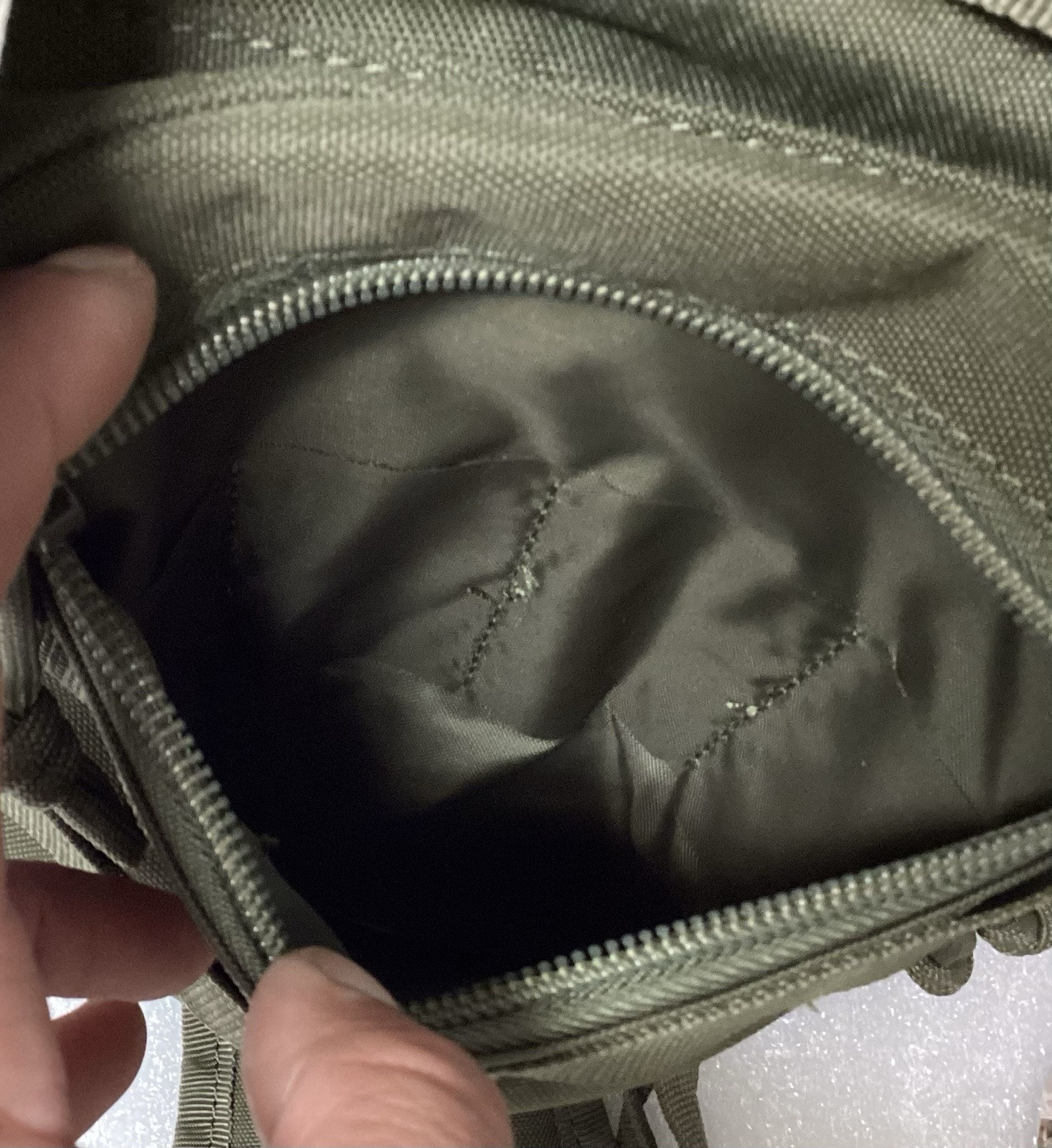 HIGHLAND TACTICAL Eagle Sling Bag - Molle Webbing Hook & Loop Patch Holder