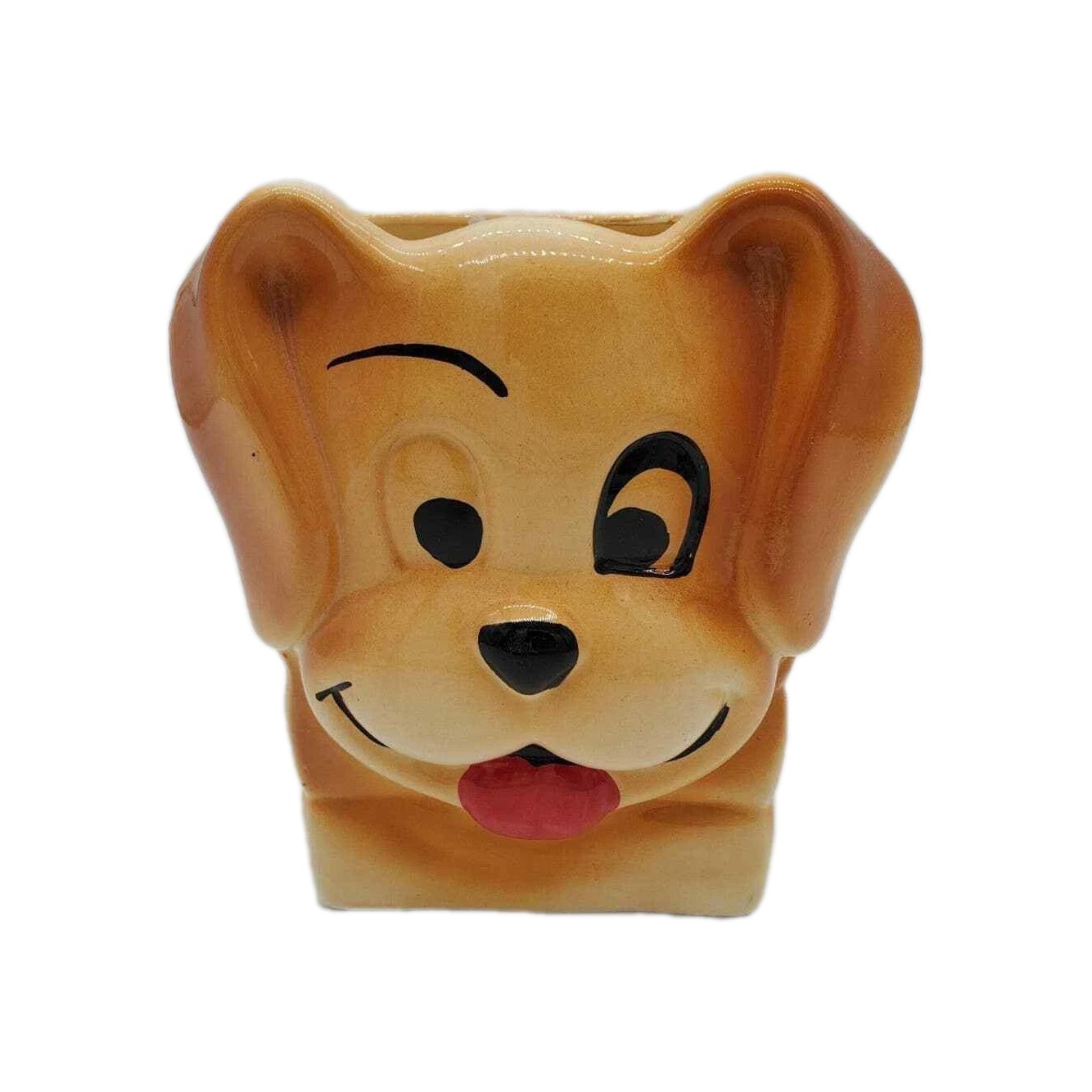 Vintage Puppy Dog Planter Vase