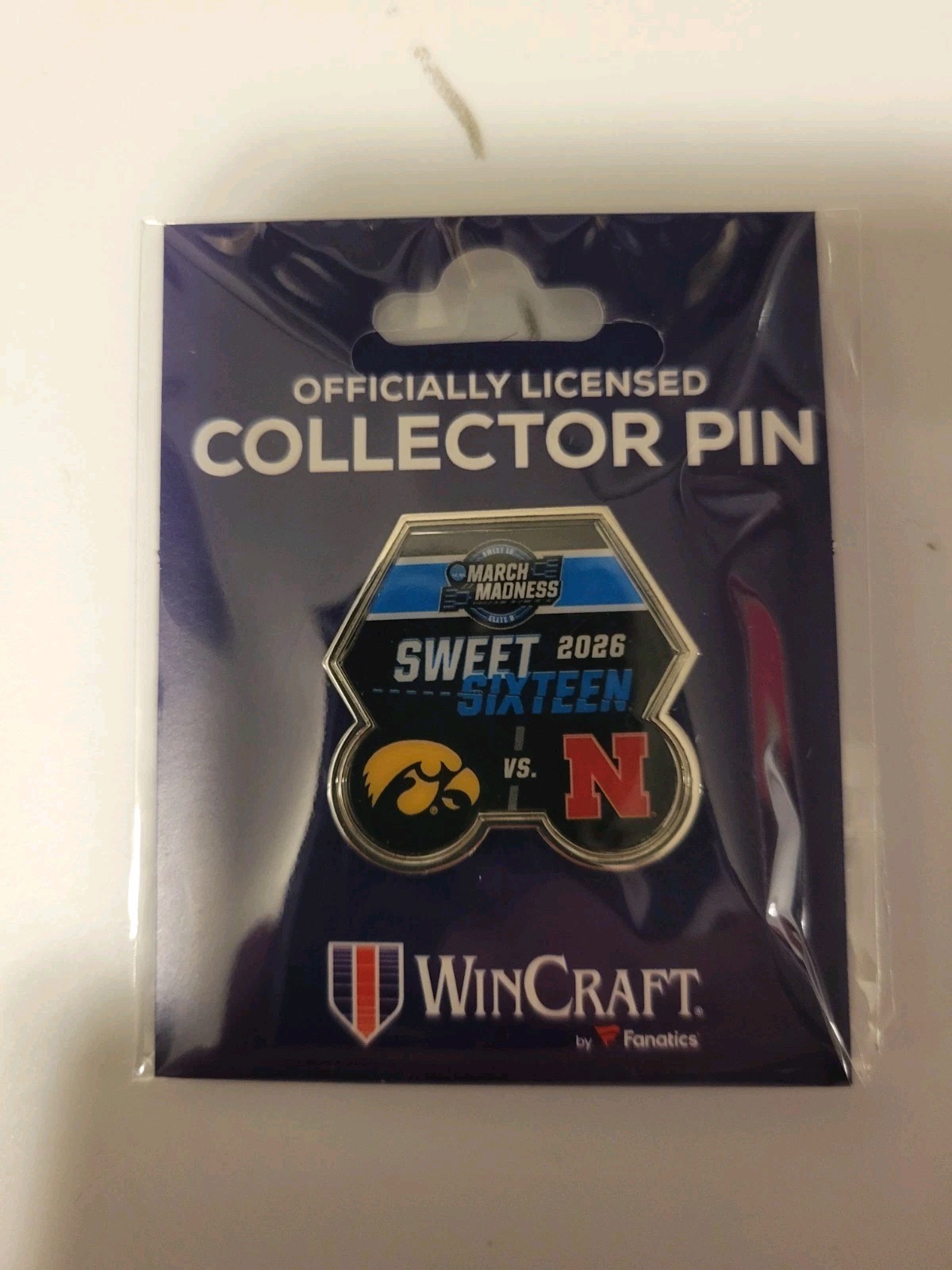 2026 Men's Sweet Sixteen 16 Iowa Hawkeyes Nebraska Cornhuskers Lapel Pin