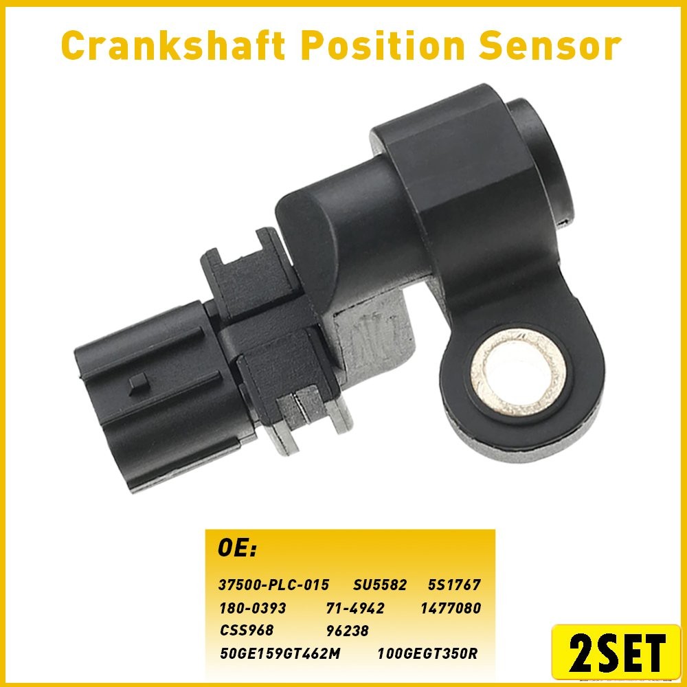 2Set Crankshaft Position Sensor for HONDA CIVIC 2001-2005 ACURA 1.7L EL 37500-PL