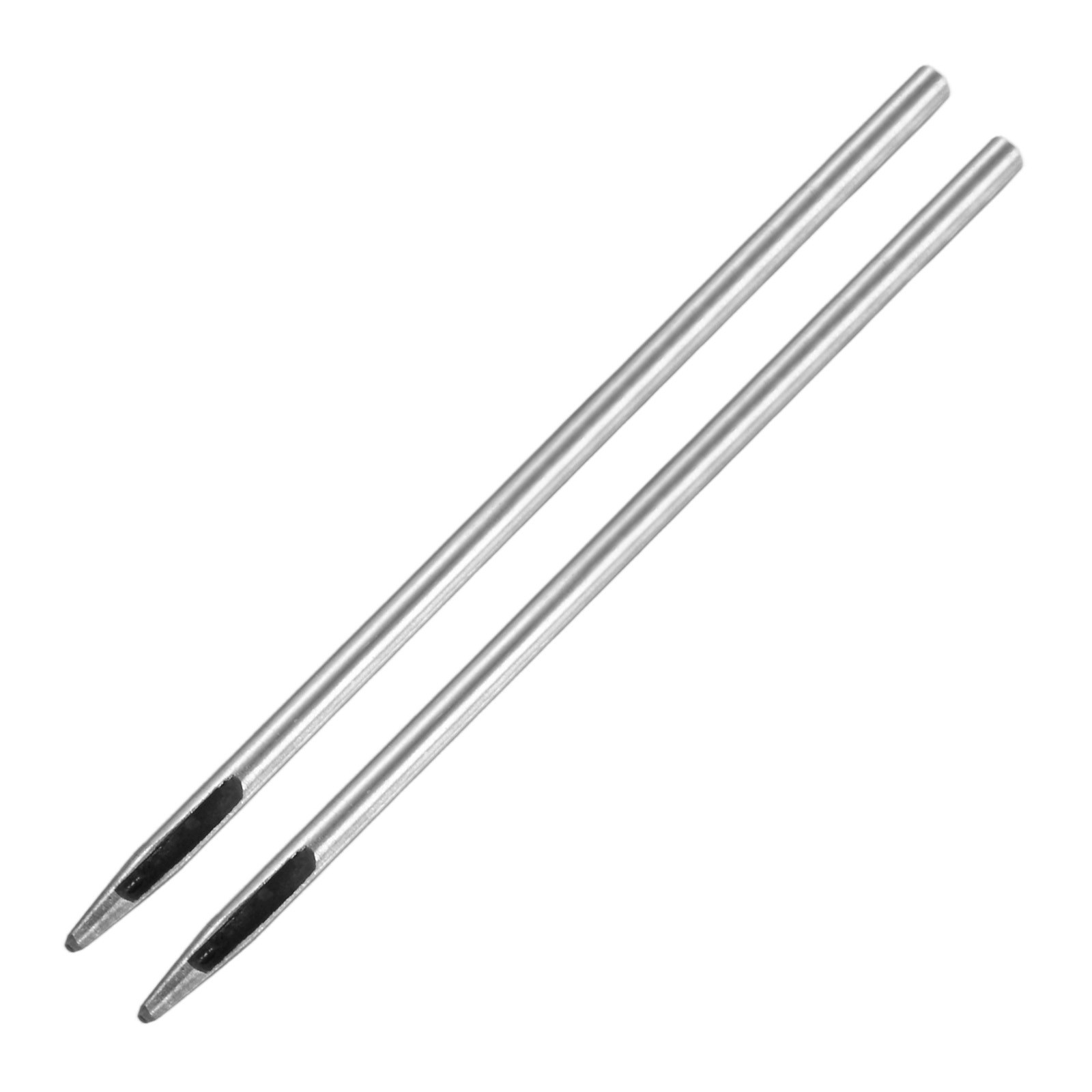 0.8mm Hollow Hole Punch Tool [2PCS] Use for Leather Paper Plastic Belt [Silver]