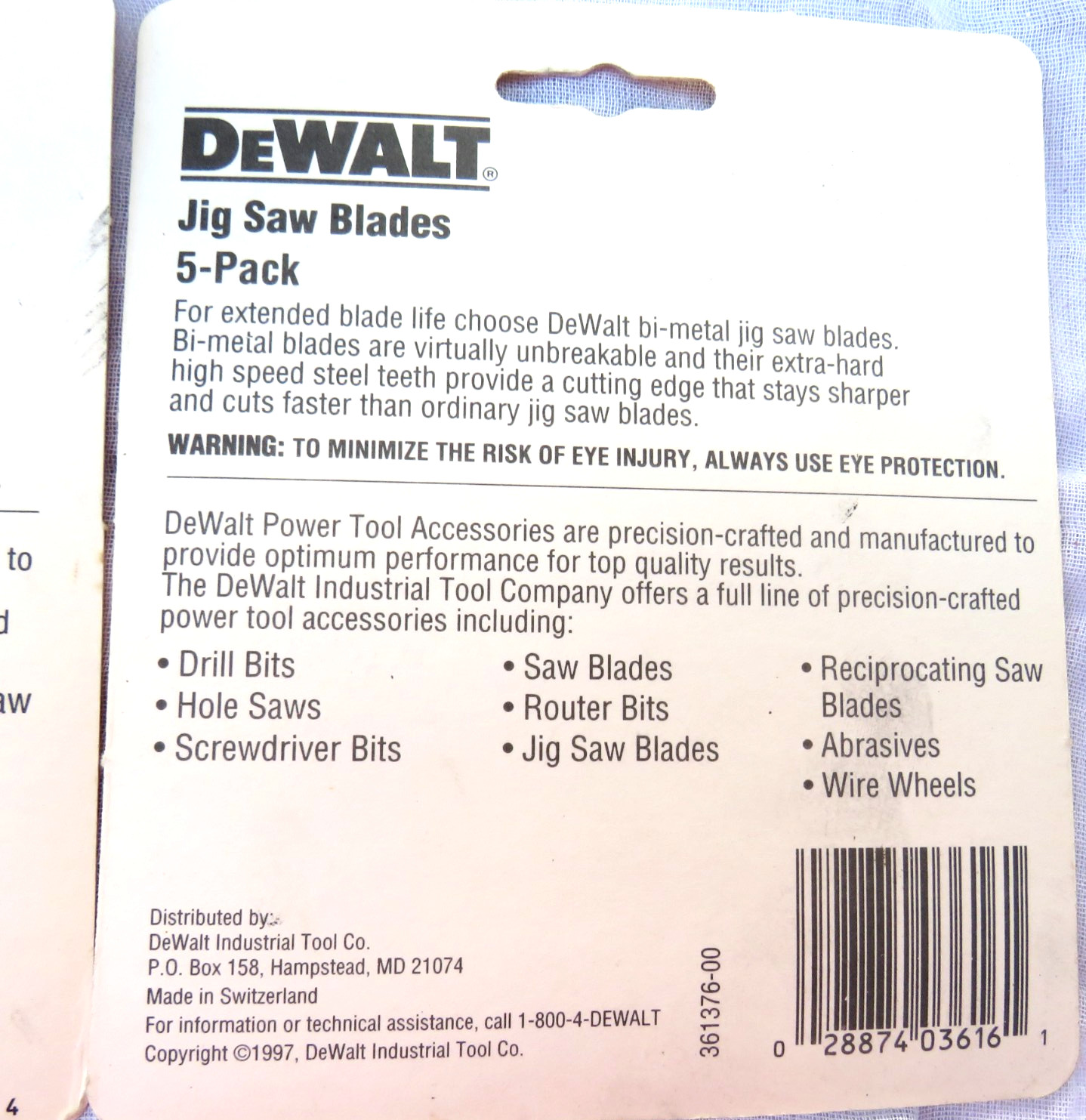 Vintage DeWalt Jig Saw Blades 18 & 24 & 32 TPI 3 Sealed Packages of 5 & 12 Shims