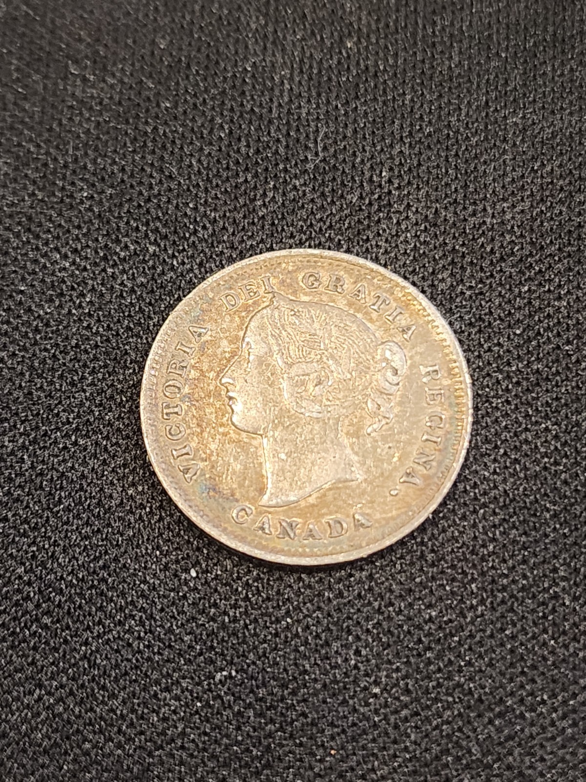 1894 Canada 5 Cents Silver Coin