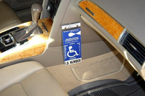 Handicap Tag Holder & Protector+Storage Magnet. Sturdy Hook - ON & OFF in a Snap