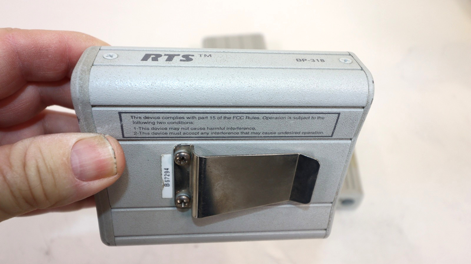 TELEX RTS BP-318 4-Pin Single Channel Two-Wire Intercom BeltPack