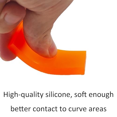 6Pcs 2” Small Rubber Squeegee for Vinyl Installation, Window Tinting, Orange