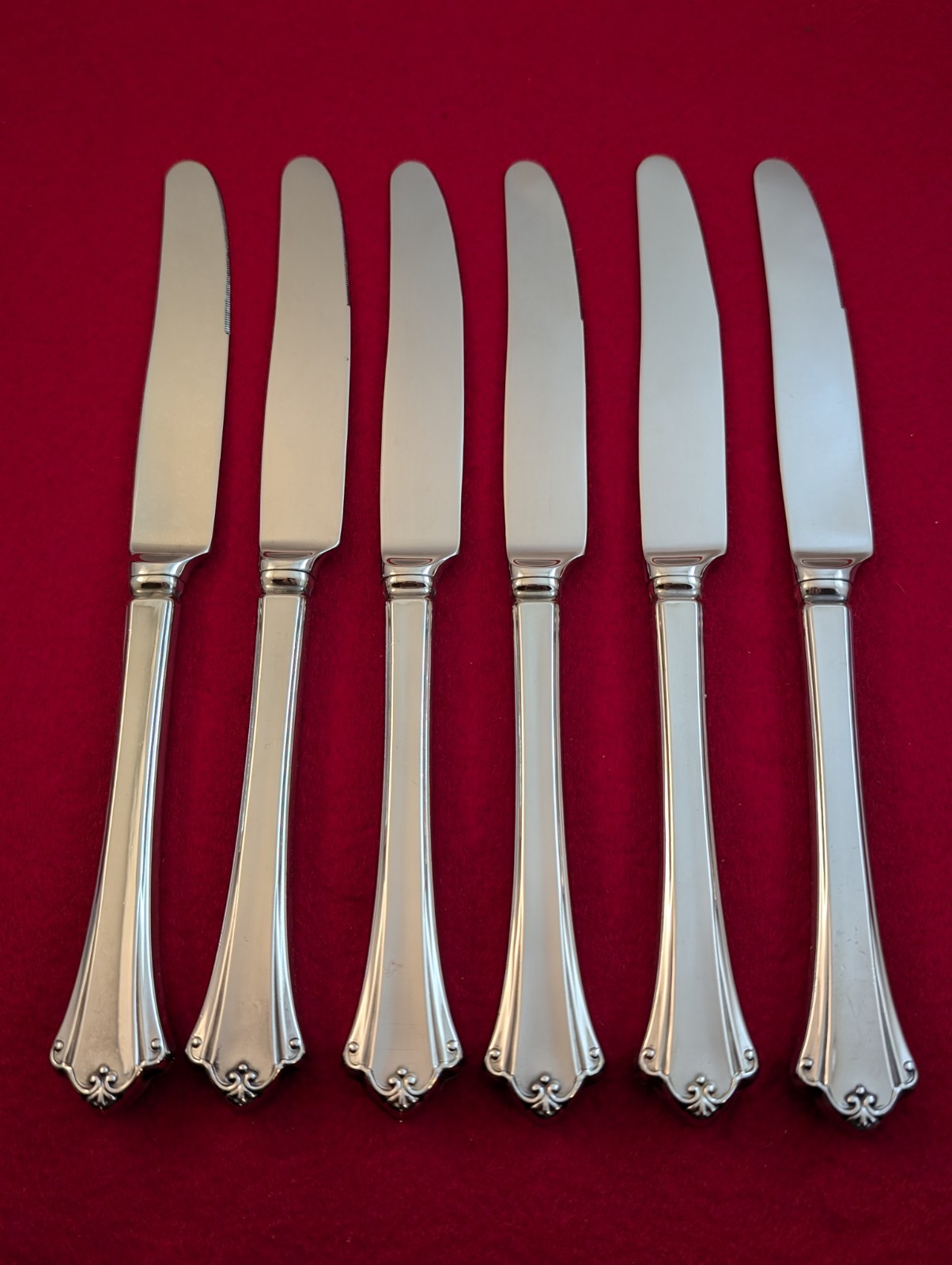 Set Of 6 Oneida ANTICIPATION Stainless Deluxe Glossy Dinner Knives