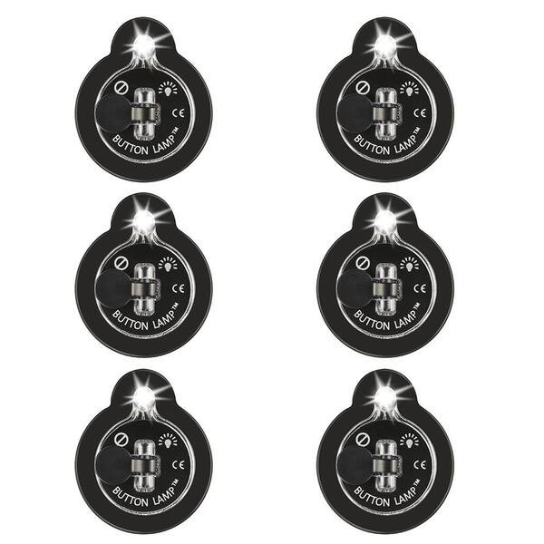 Panther Vision BUTTON LAMP Adhesive LEDs Light Lightweight, Ultra-Small (6-Pack)
