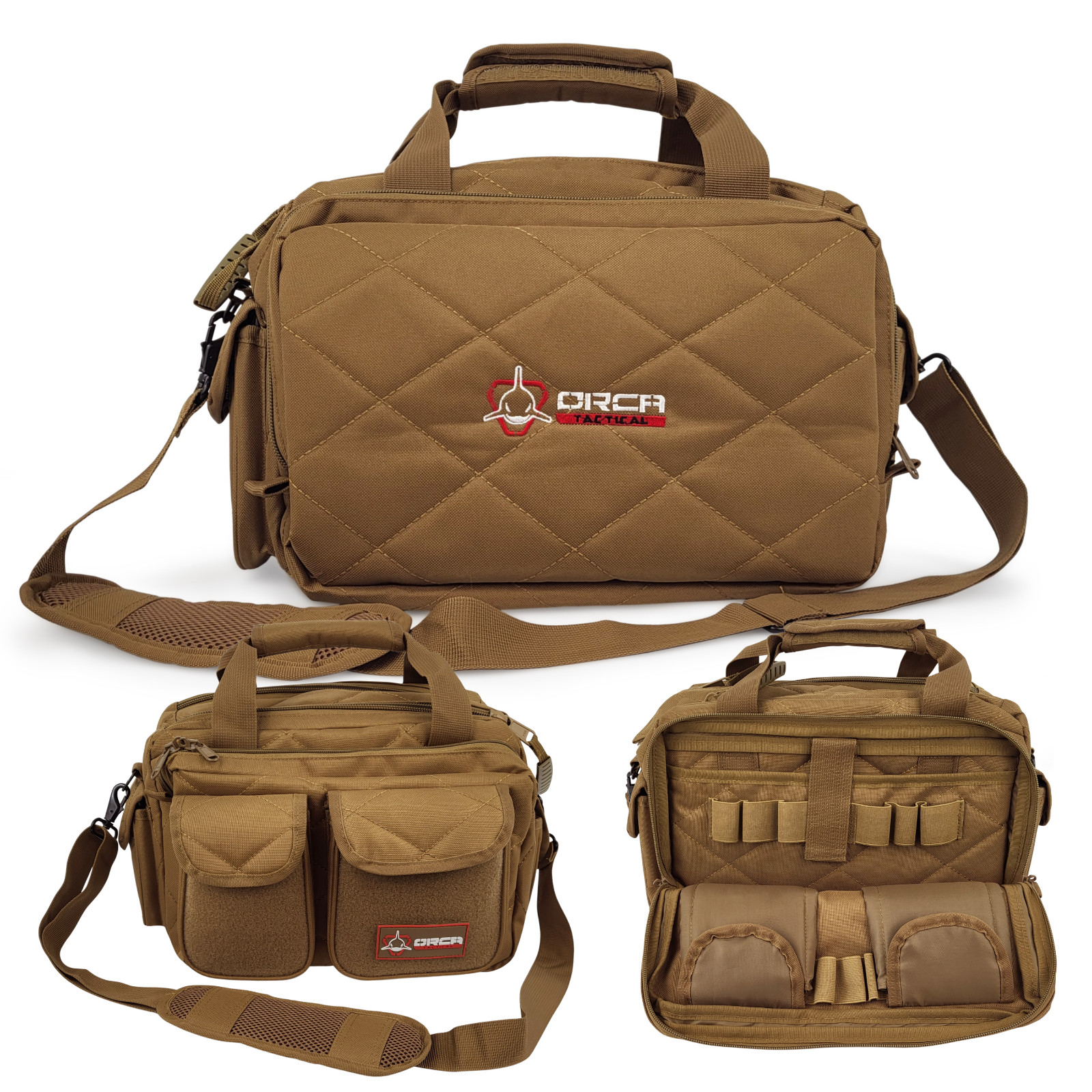 Orca Tactical 2+ Pistol Range Bag Shooting Handgun Revolver Duffle Ammo Case