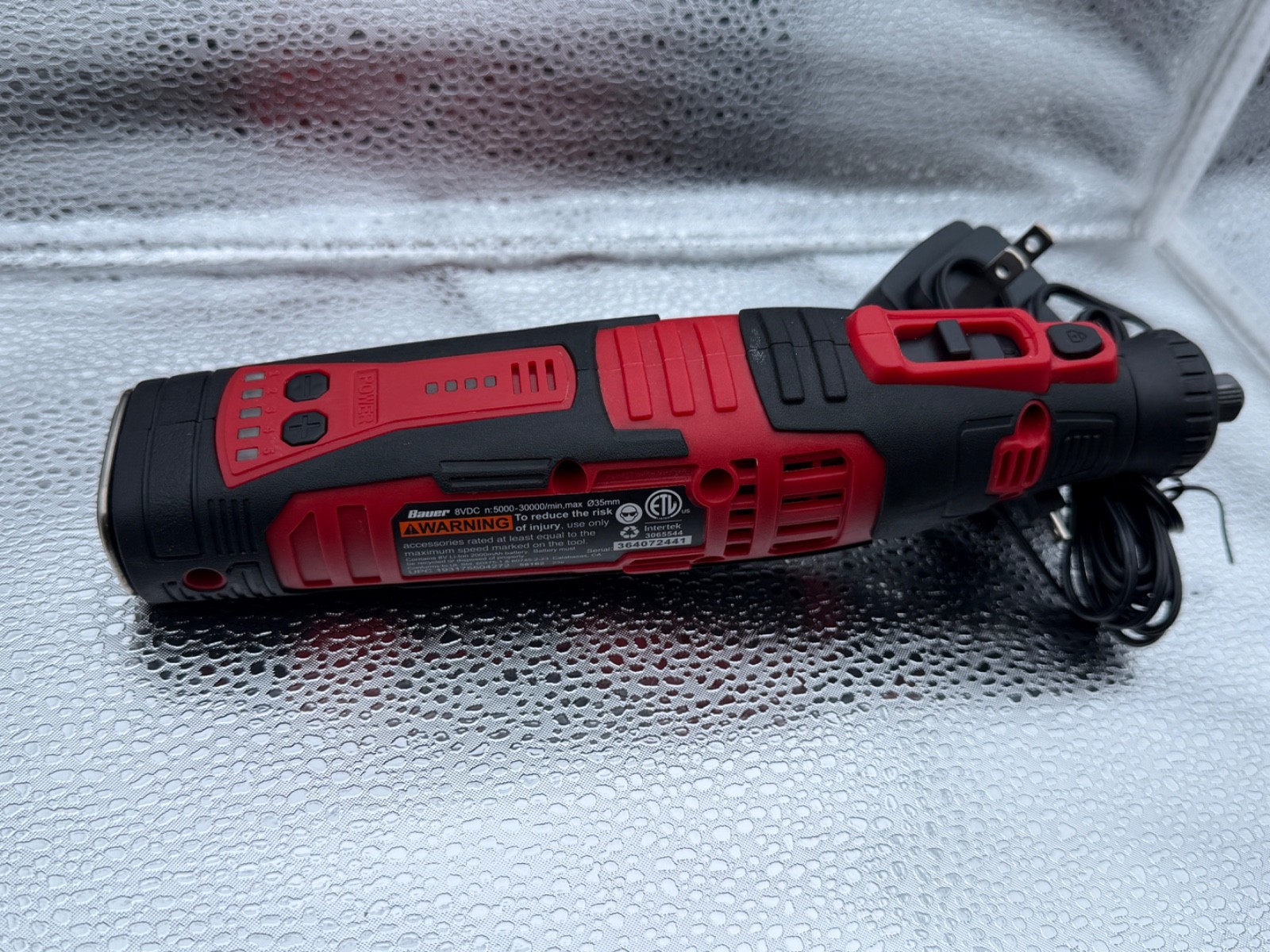 BAUER [58162] 8V CORDLESS VARIABLE SPEED ROTARY TOOL & CHARGER