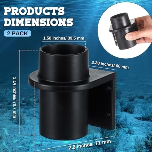 Fishing Net and Gaff Holder, Vertical Wall Mount Storage Plastic Bracket for 2