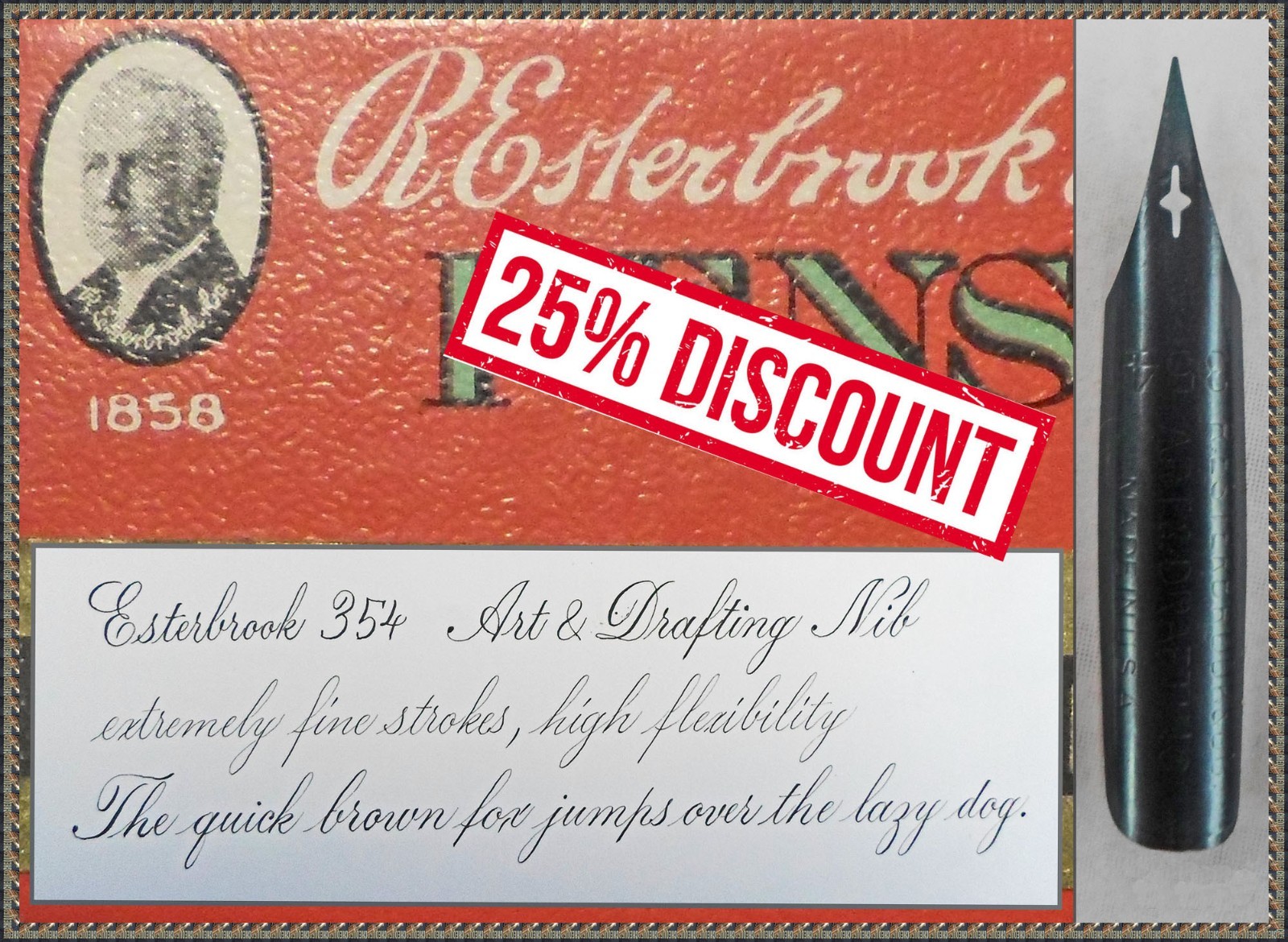 12 vintage R.Esterbrook & Co no.354 Art & Drafting nibs