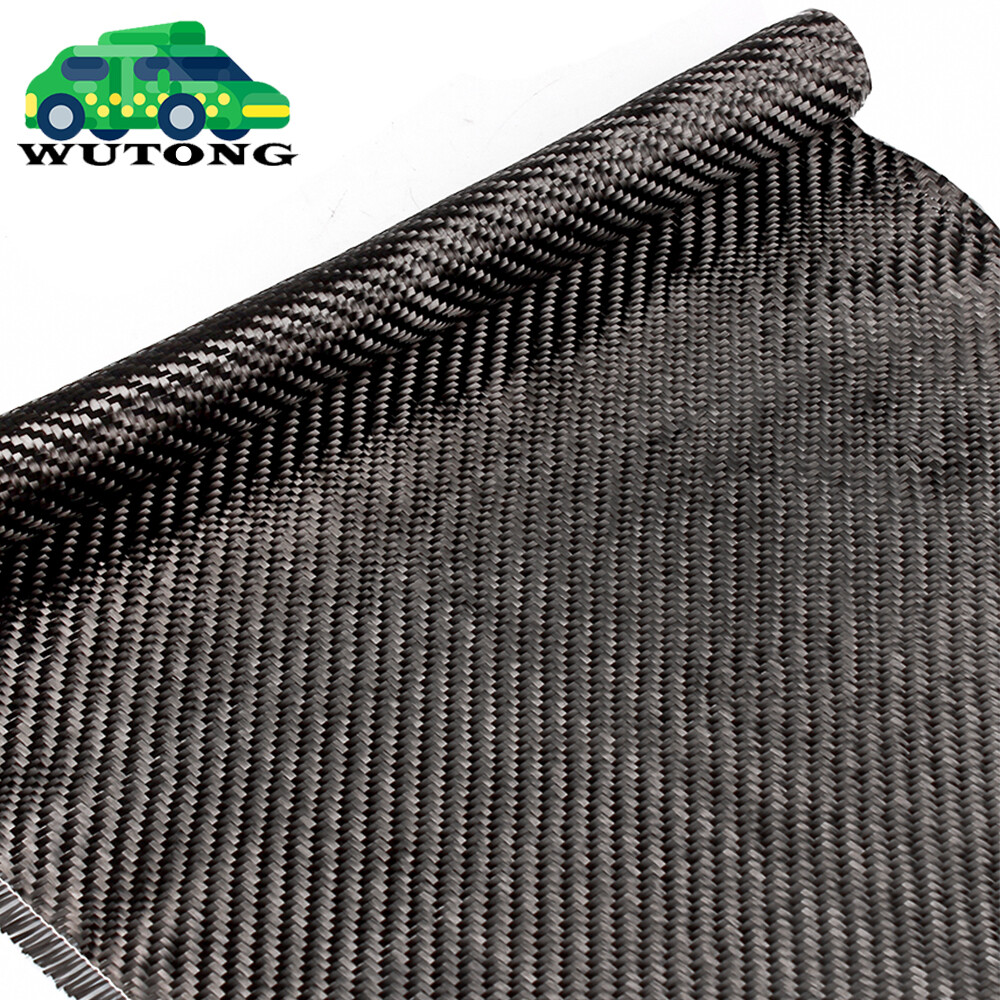 12" x 60" Carbon Fiber Cloth Roll Vinyl Wrap Fabric 2x2 Twill Weave 3K/200gsm