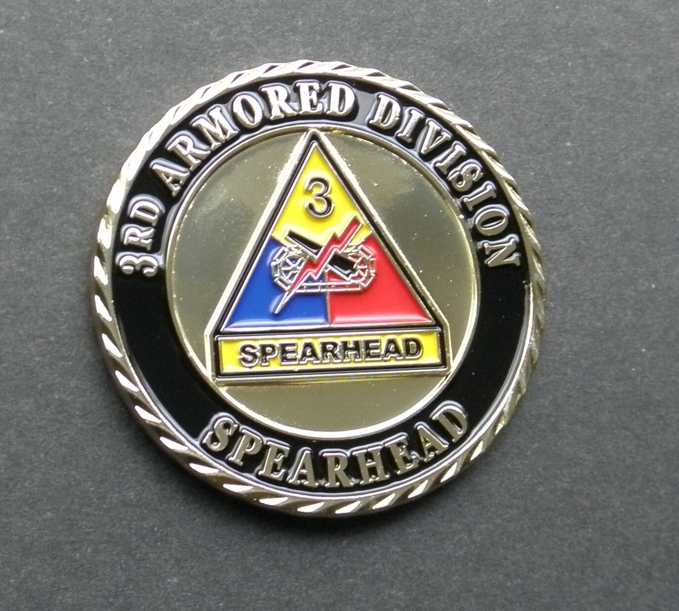 US ARMY 3rd ARMORED DIVISION PATRIOTIC SERIES CHALLENGE COIN 1.75 INCHES NEW