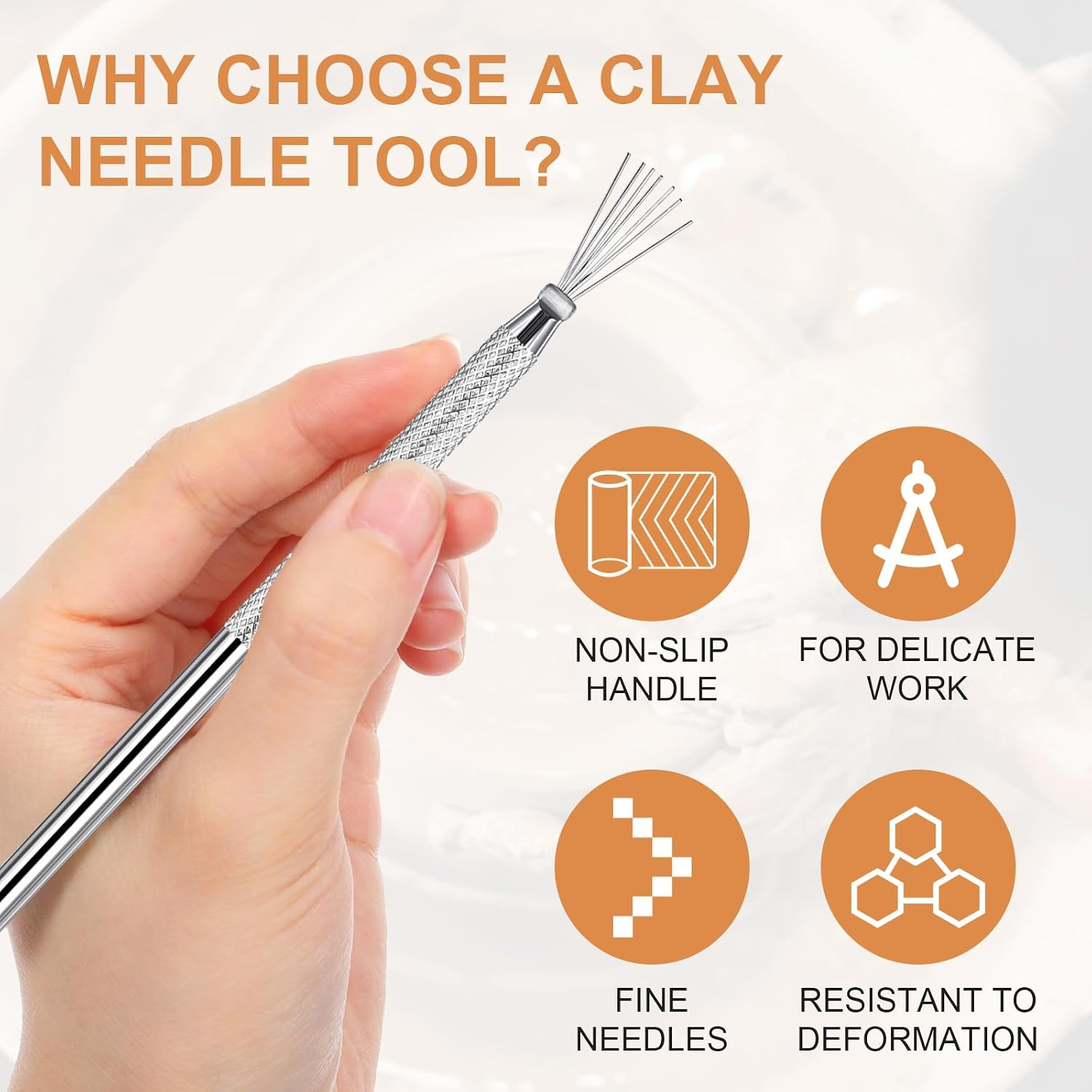 4 Pcs Ceramic Tools Polymer Clay Wire, Feather Wire Scoring Tool Pottery Tools