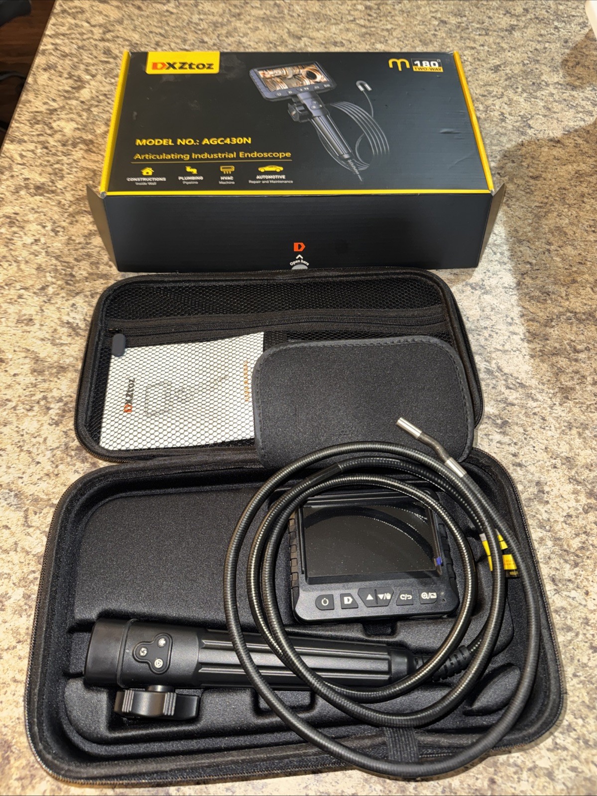 DXZtoz AGC430N Two-Way Articulating Borescope Diagnostic Camera
