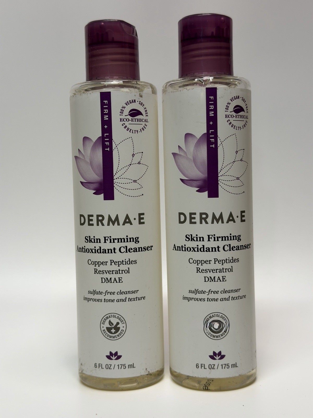 Derma E Skin Firming Antioxidant Cleanser, 6 fl oz (175 ml) Lot Of 2