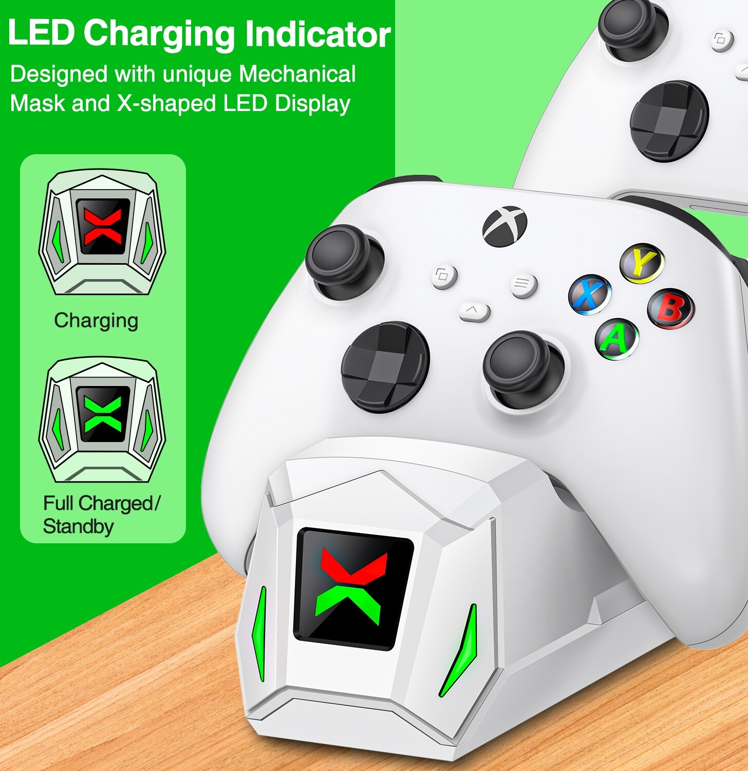 Rechargeable Battery Pack +Charging Dock Station For Xbox Series X/S Controller