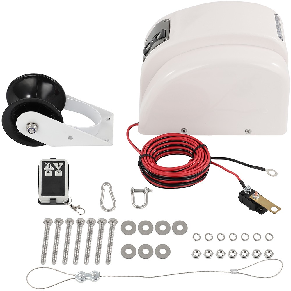 Remote Free Fall 45 LBS Boat Anchor Winch Electric Marine Winch With Wireless