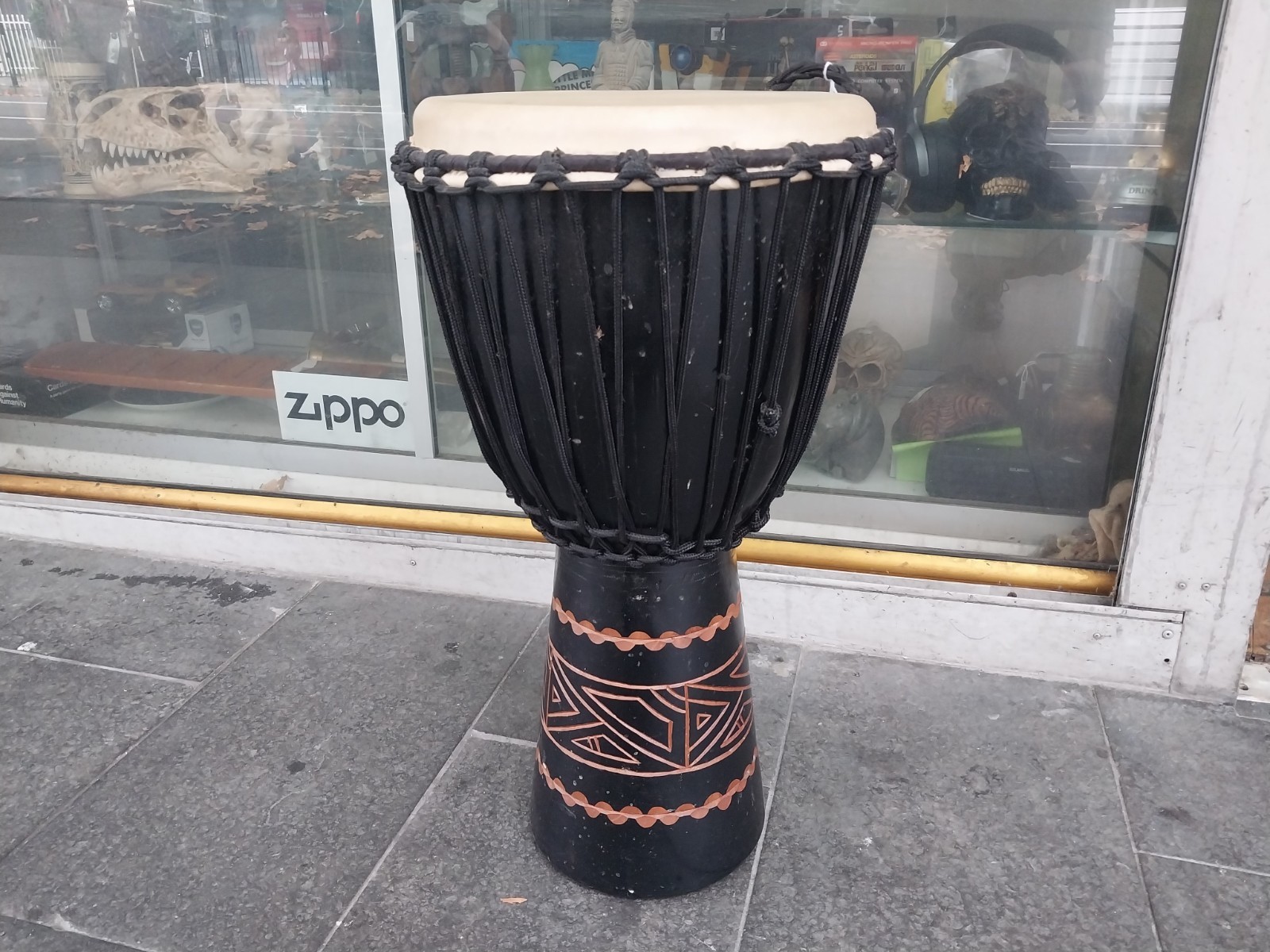 Wooden African Djembe Drum - 59cm Tall - 30cm/12'' Head Diameter