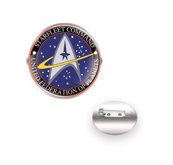 STARFLEET COMMAND Brooch Pin STAR TREK ENTERPRISE Starfleet Medal