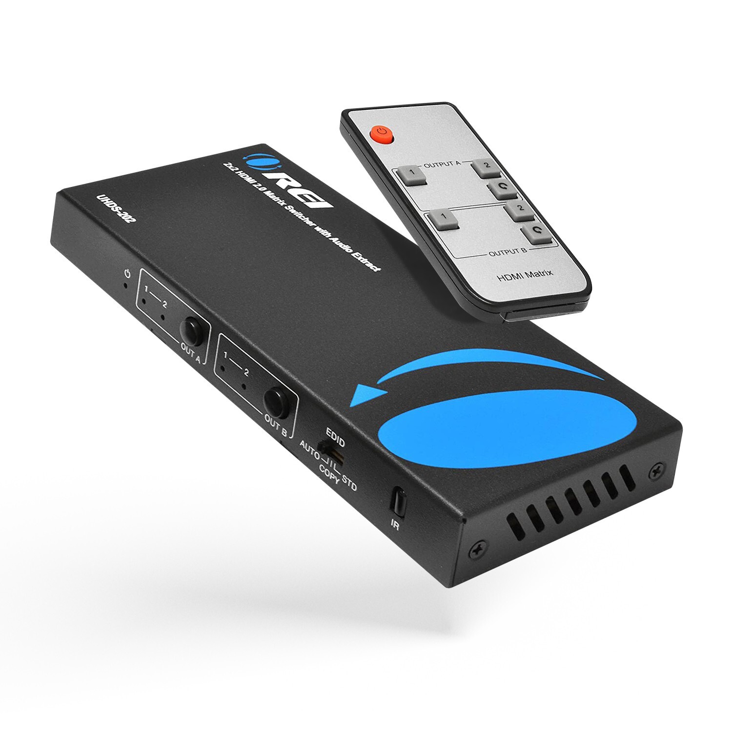 OREI 4K HDMI Matrix Switch 2x2 18G UltraHD Supports Upto 4K@60Hz (UHDS-202)