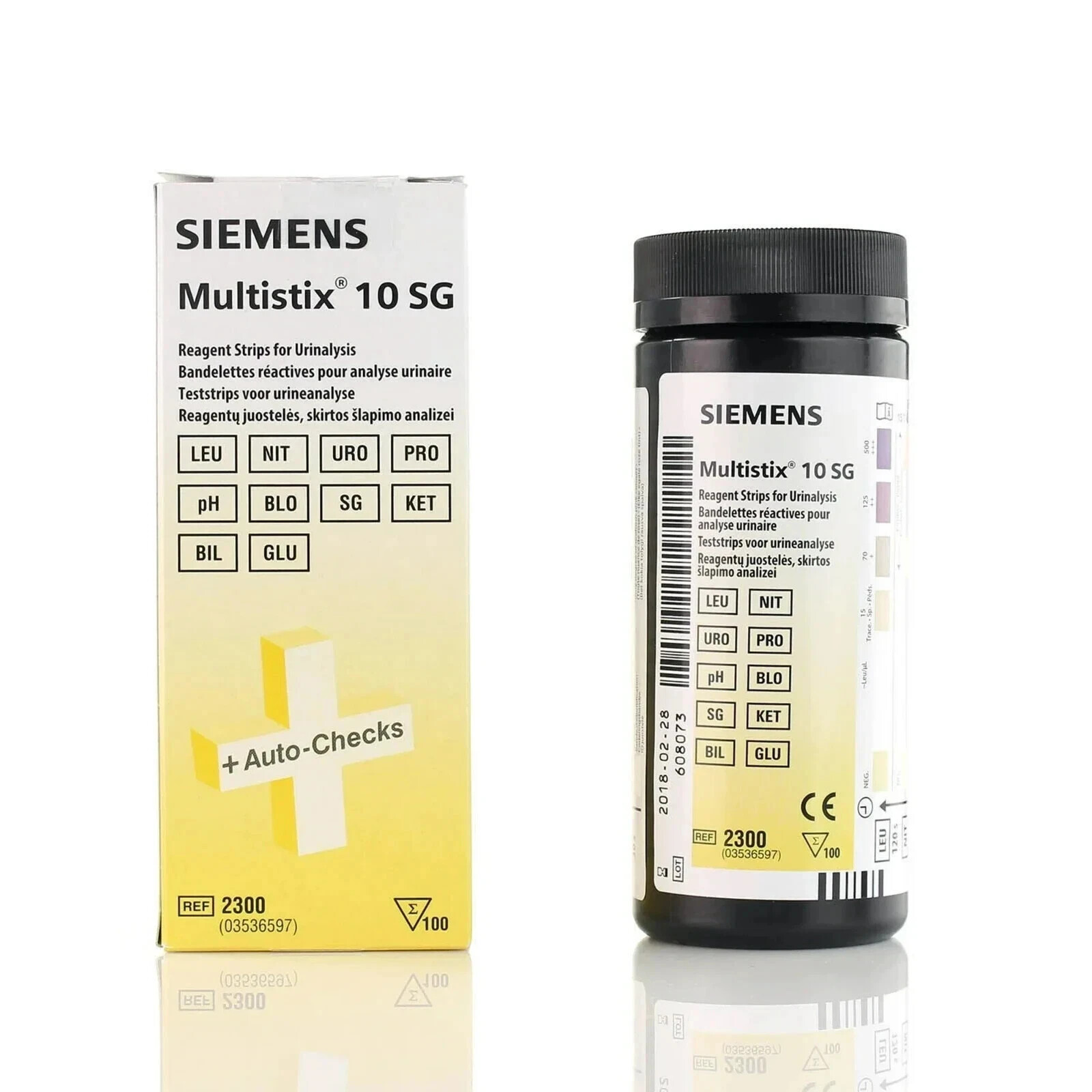 Siemens 2300 Multistix 10 SG Test Strips - 6 boxes of 100/BX