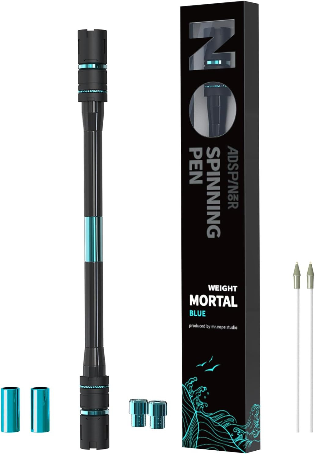 Weighted Spinning Pen for Advanced Tricks - Precision & Practice (Blue)