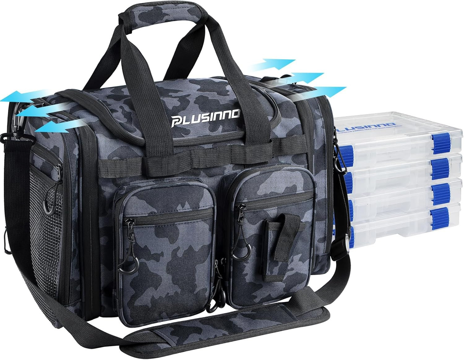 Tackle Bag - Expandable Fishing Bag for Saltwater & Freshwater - Water Resistant