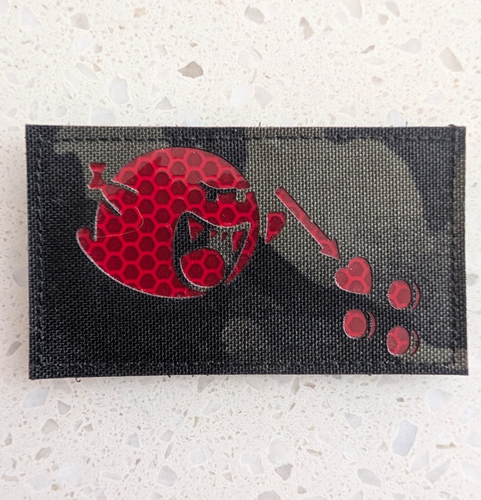 FSUP Crew "Boo Beard" Multicam Black & Reflective Red Variant Patch