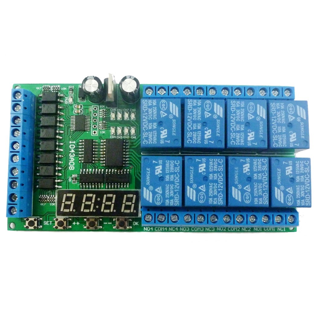 8ch DC 12V Multifunction Delay Module Cycle Timer Switch for Power sequencer